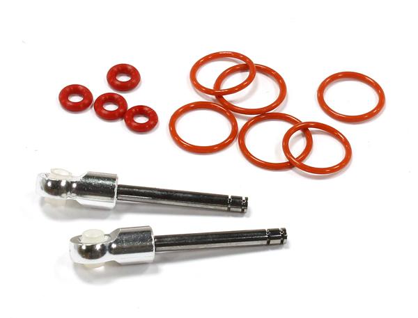 C25654SILVER Replacement Shafts for T3510 & T3511 Type Shocks on Traxxas 1/16 E-Revo, Slash - Image 1