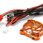 Billet Machined Cooling Fan Cover w/ LED Light for 25x25mm Fan Size