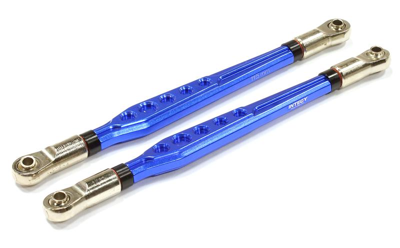 C25691BLUE Billet 115-117mm Type Suspension Link (2) for Axial SCX-10 & Other Crawler - Image 1