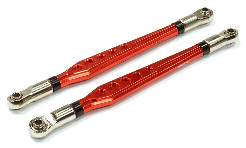 C25691RED Billet 115-117mm Type Suspension Link (2) for Axial SCX-10 & Other Crawler - Image 1