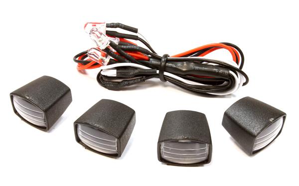 C25692WHITE Realistic White LED Spot Light Set for 1/10 & 1/8 Scale RC Cars (4-Pack) - Image 1