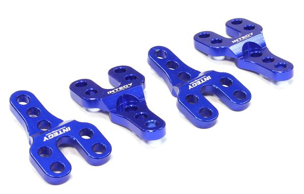 C25694BLUE Billet Machined Shock Mount Lift Kit (4) for Axial 1/10 SCX-10 Scale Crawler - Image 1