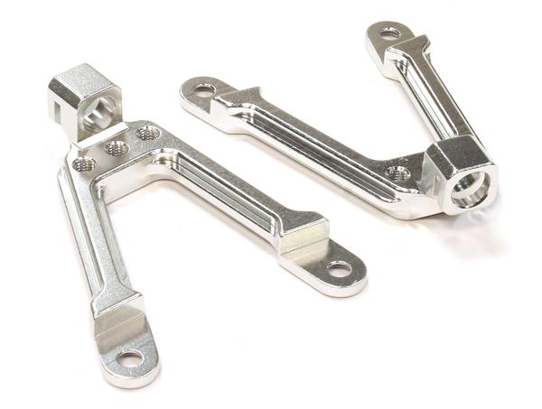 C25718SILVER Billet Machined Front Shock Tower (2) for SCX-10 Dingo, Honcho & Jeep - Image 1