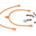 Body Clip Retainer w/ Body Clip (4) for 1/10 Size Touring Car & Drift Car