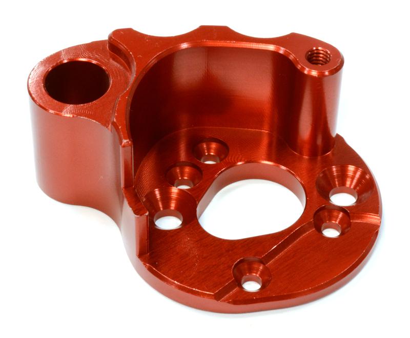 C25774RED Billet Machined Heatsink Motor Mount for Traxxas 1/10 Summit - Image 1