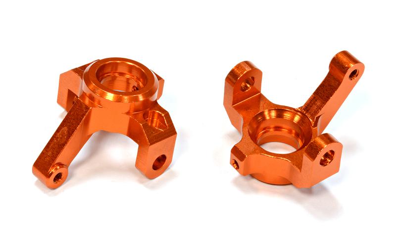 C25781ORANGE Billet Machined Steering Knuckle (2) for Traxxas LaTrax Rally 1/18 - Image 1