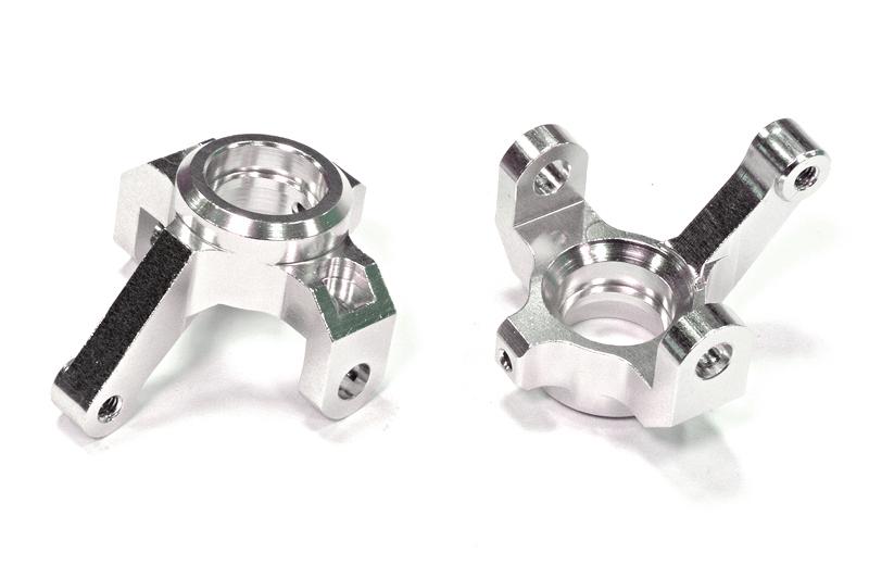 C25781SILVER Billet Machined Steering Knuckle (2) for Traxxas LaTrax Rally 1/18 - Image 1