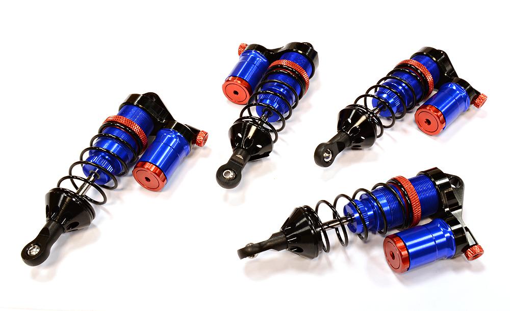 C25788BLUE Billet Machined Shock Set (4) for HPI 1/8 Apache SC Flux - Image 1