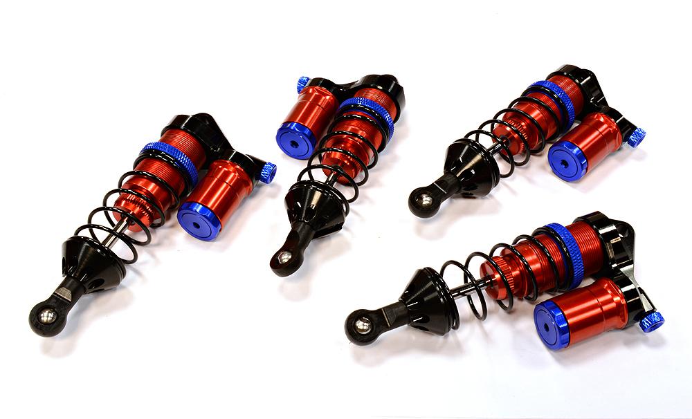 C25788RED Billet Machined Shock Set (4) for HPI 1/8 Apache SC Flux - Image 1