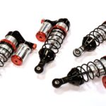 Billet Machined Silver Shock Set for HPI 1/8 Apache SC Flux (4-Pack)