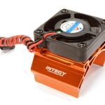 High Speed Cooling Fan & Heatsink Mount for 40mm O.D. Motor - Orange