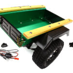 Realistic Leaf Spring 1/10 Size Utility Box Trailer for Scale Crawler Truck