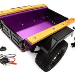 Realistic Leaf Spring 1/10 Size Utility Box Trailer for Scale Crawler Truck