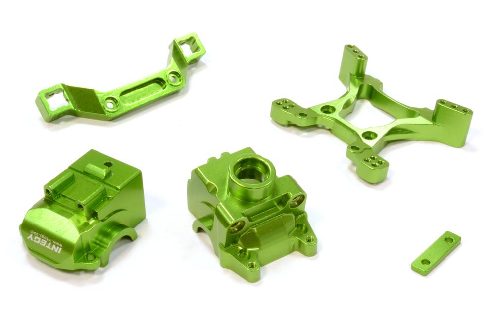 C25808GREEN Billet Machined Front Gearbox & Shock Tower for Traxxas 1/10 Telluride 4X4 - Image 1