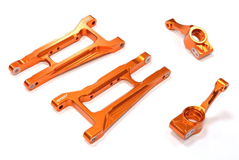 C25809ORANGE Billet Machined Rear Suspension Kit for Traxxas 1/10 Telluride 4X4 Trail Rig - Image 1