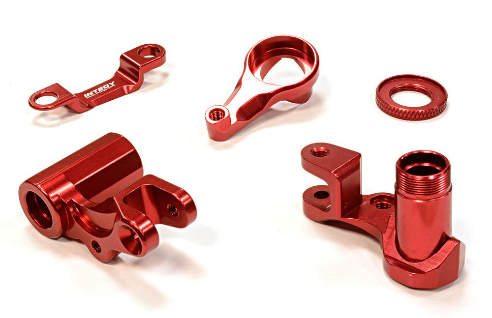 C25811RED Billet Machined Steering Bellcrank for Traxxas 1/10 Telluride 4X4 Trail Rig - Image 1