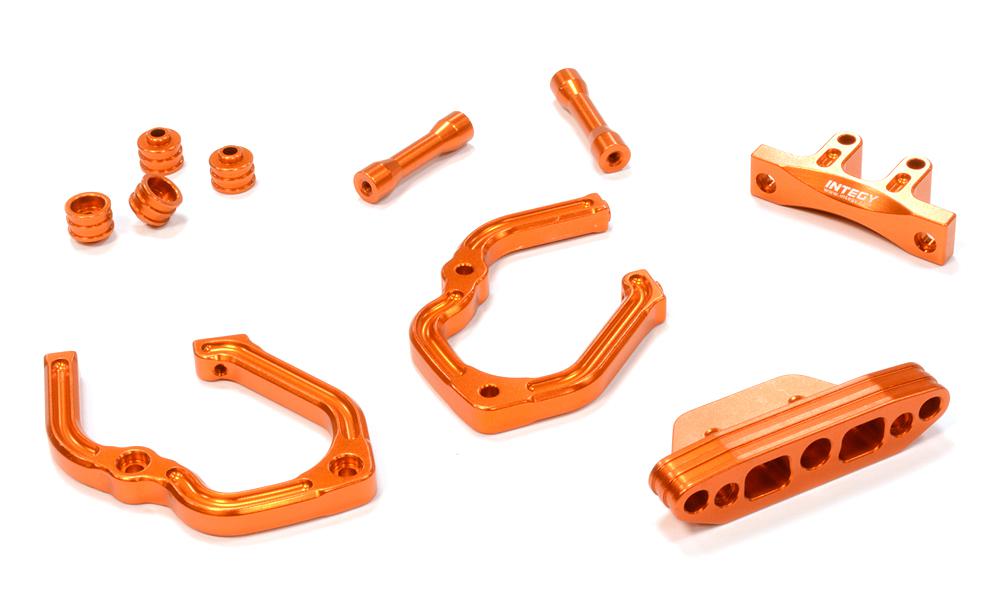 C25812ORANGE Billet Machined Rear Bumper Set for Traxxas 1/10 Telluride 4X4 Trail Rig - Image 1