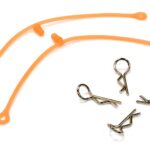 Secured Body Clip (4) with 115mm Connecting Link for 1/10 Scale