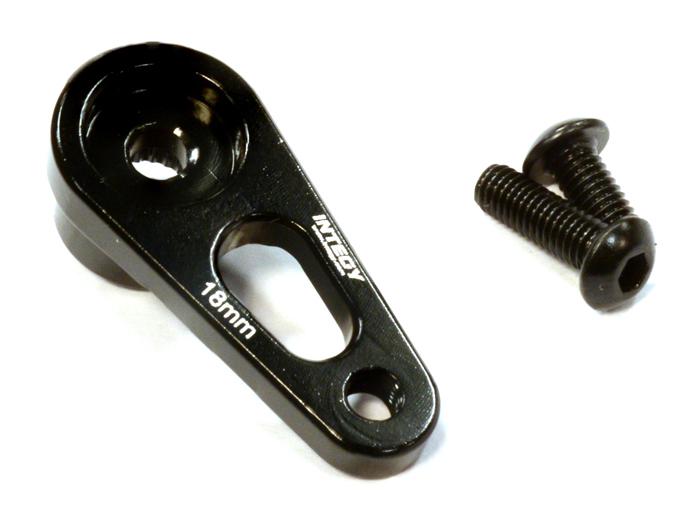C25840BLACK Billet Machined Alloy Servo Horn 23T for KO & JR Servo (r=18mm) - Image 1