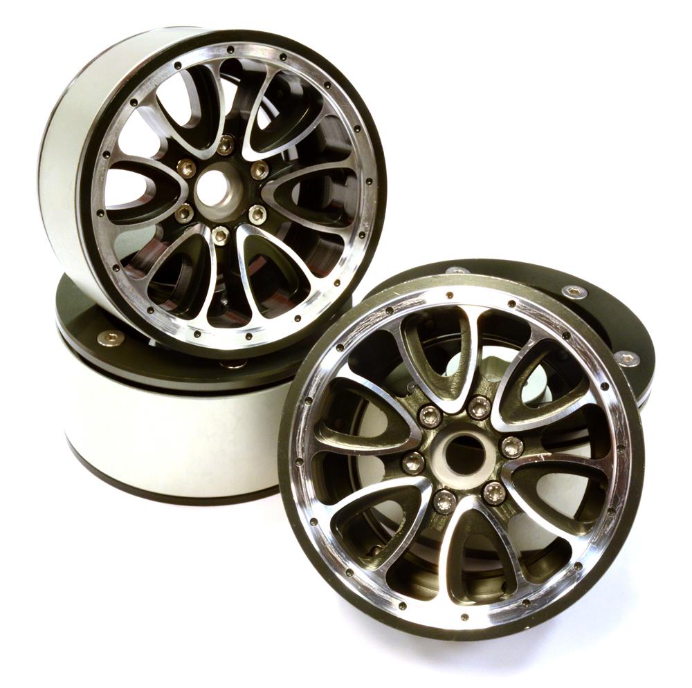 C25848GUN Billet Machined High Mass 12 Spoke 2.2 Size Wheel (4) for 1/10 Axial Wraith 2.2 - Image 1
