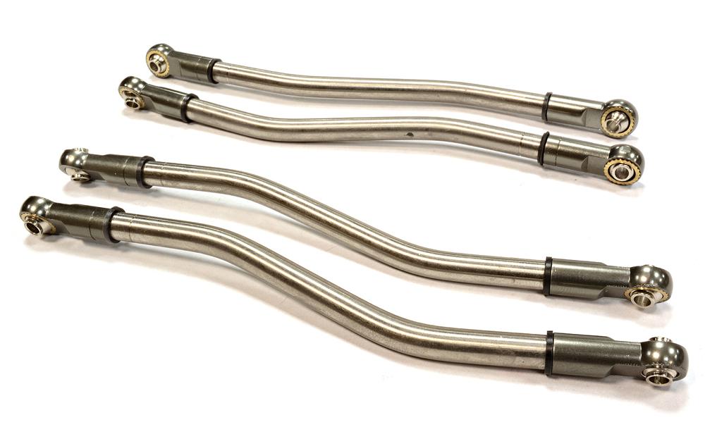 C25874GUN Billet Machined Titanium Alloy Lower Linkage Set 127mm for Axial 1/10 Wraith 2.2 - Image 1