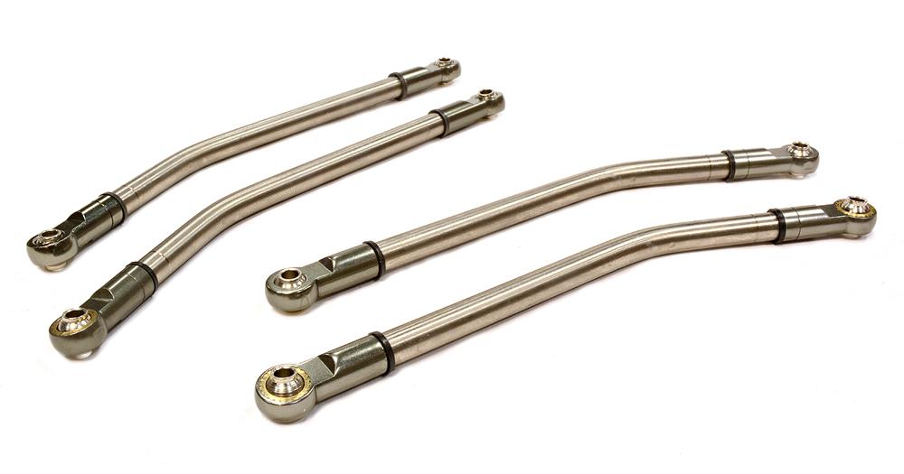 C25876GUN Billet Machined Titanium Alloy Upper Linkage Set 125mm for Axial 1/10 Wraith 2.2 - Image 1