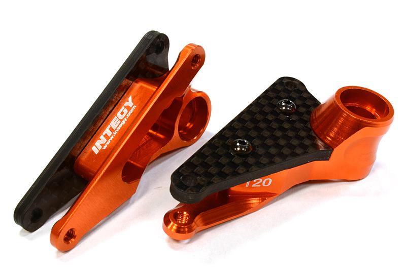 C25897ORANGE Billet Machined Rear Rocker Arms for Traxxas 1/10 Scale Summit 4WD - Image 1