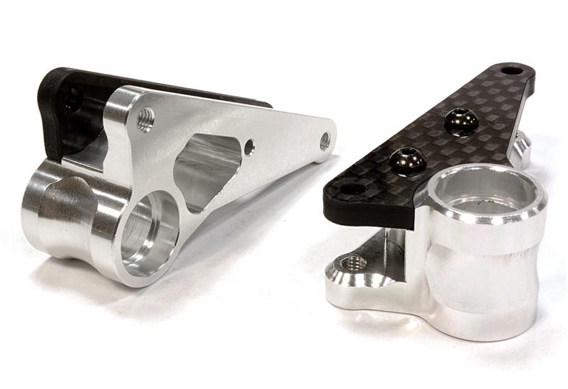 C25898SILVER Billet Machined Front Rocker Arms for Traxxas 1/10 Scale Summit 4WD - Image 1