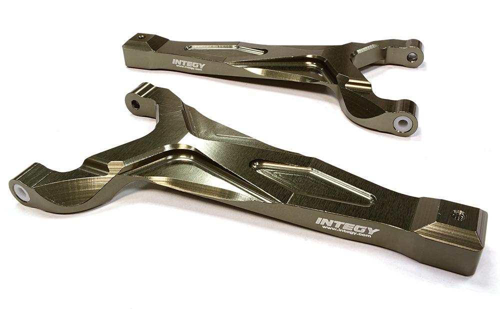 C25905GREY Billet Machined Front Upper Suspension Arm for Traxxas 1/10 Scale Summit 4WD - Image 1