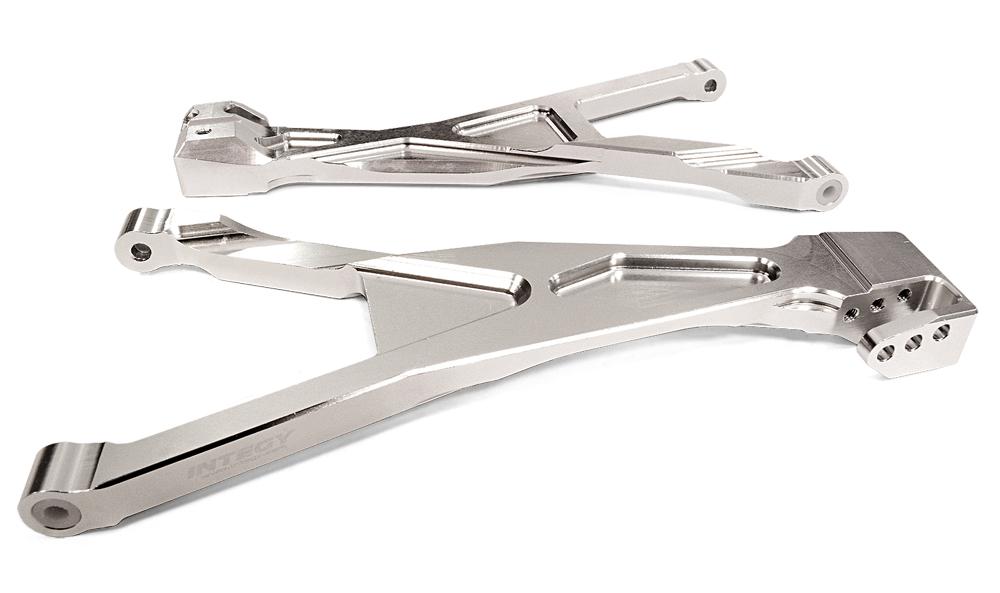 C25906SILVER Billet Machined Front Lower Suspension Arm for Traxxas 1/10 Scale Summit 4WD - Image 1