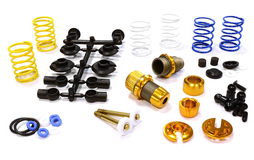 C25910GOLD XSR11 Competition 52-55mm Racing Shock (2) for 1/10 Touring Car & Drift Car - Image 1