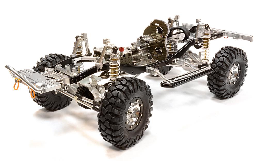 C25924SILVERT1 Billet Machined 1/10 Twin Motor Trail Roller 4WD Off-Road Scale Crawler ARTR - Image 1