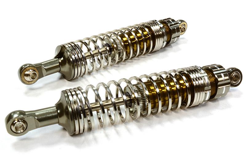 C25945GUN 2 Stage Progressive Square Spring Shocks for SCX-10, SCX10 II & SCX10 III L=90mm - Image 1