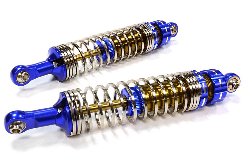 C25946BLUE Off-Road Shock for 1/10 Scale with 2 Stage Progressive Square Spring (L=100mm) - Image 1