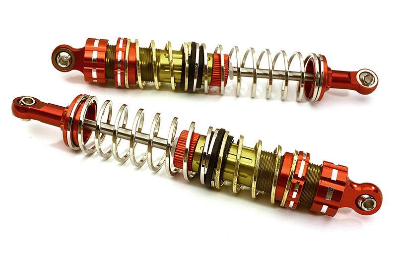 C25947RED Off-Road Shock for 1/10 Scale with 2 Stage Progressive Square Spring (L=110mm) - Image 1