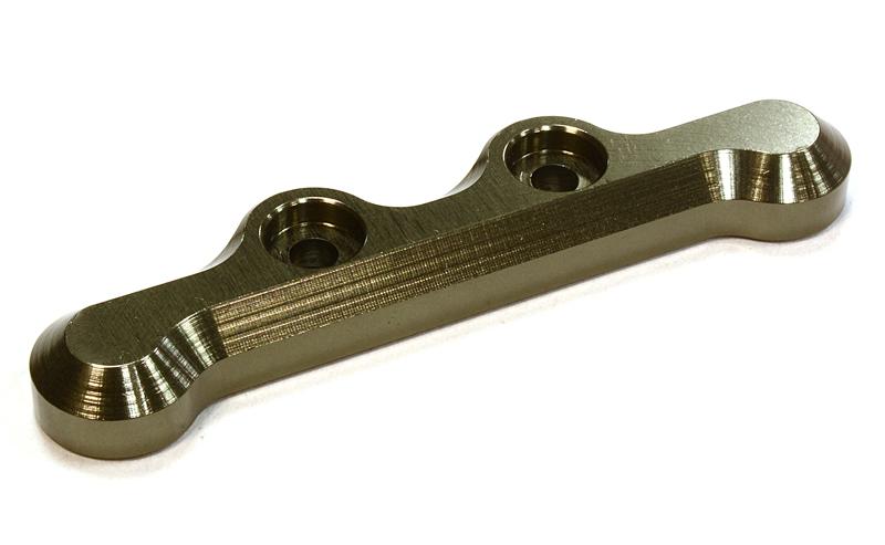 C25952GREY Billet Machined Front Arm Hinge Pin Brace for Associated RC10B5 & B5M (ASC90003) - Image 1
