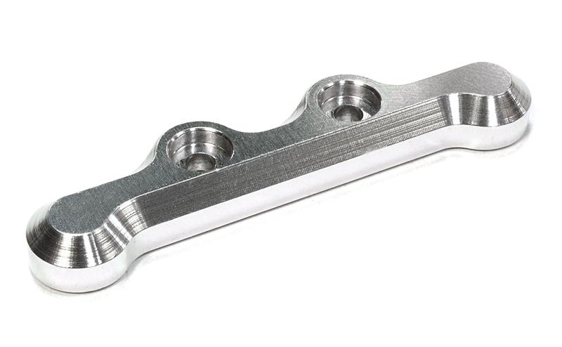 C25952SILVER Billet Machined Front Arm Hinge Pin Brace for Associated RC10B5 & B5M (ASC90003) - Image 1
