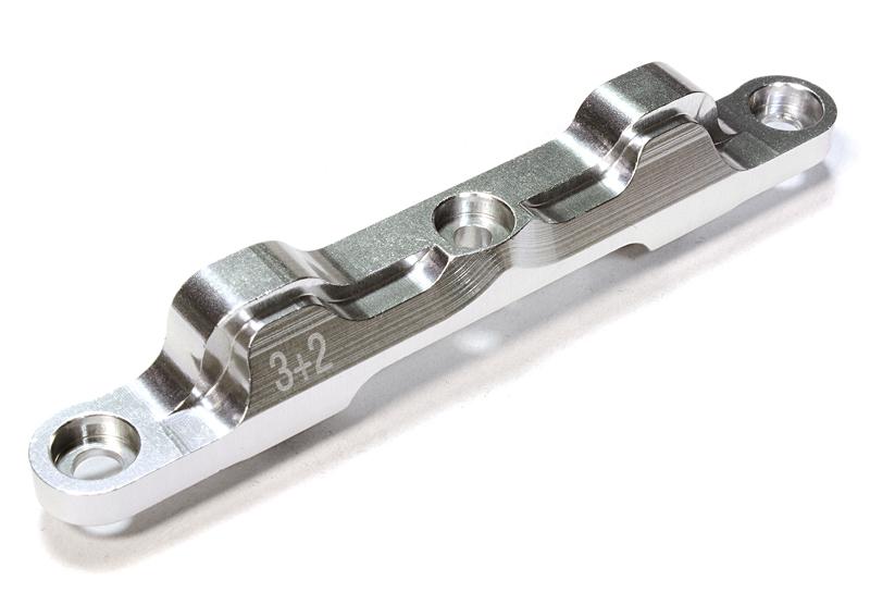 C25955SILVER Billet Machined 3+2 Rear Arm Mount for Associated RC10B5 Buggy - Image 1