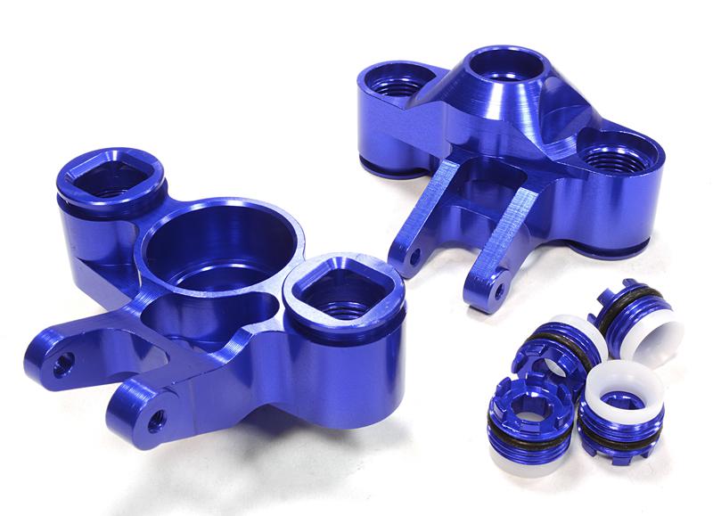 C25959BLUE Machined Steering Knuckles for Traxxas 1/10 E/T-Maxx need 6x13mm Bearings 5334 - Image 1