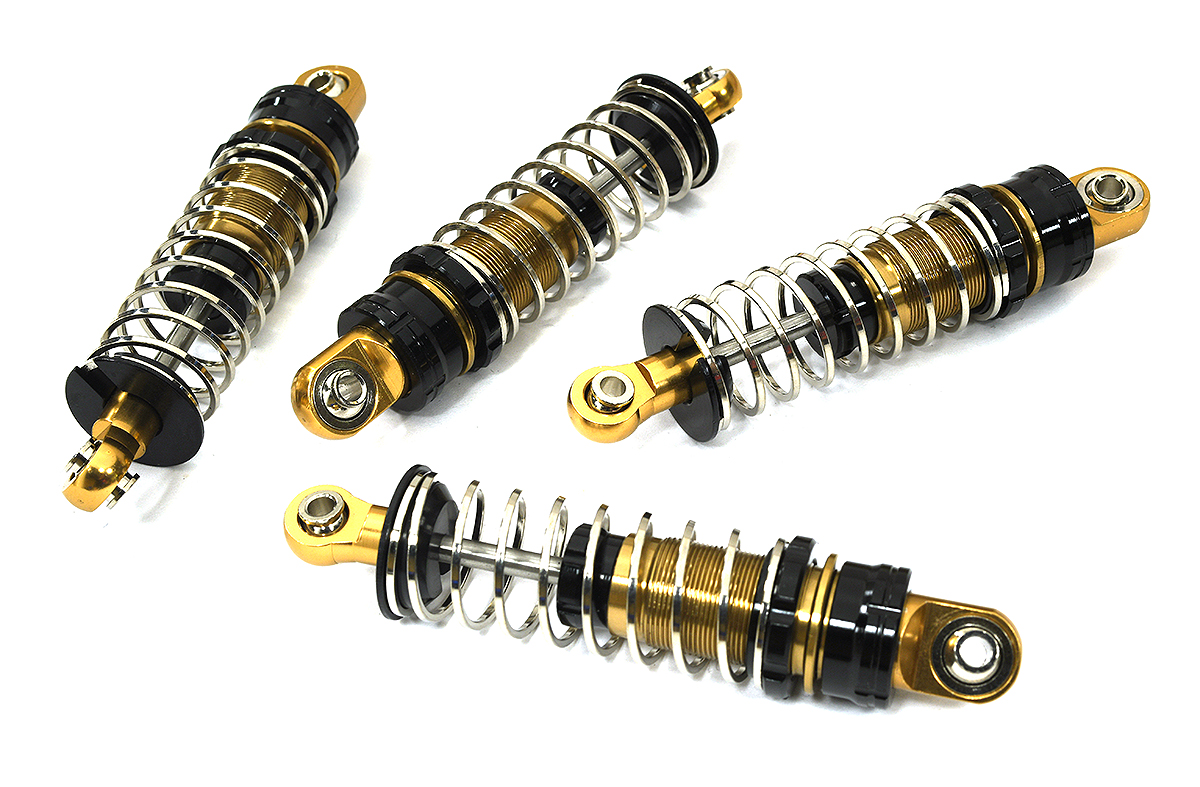 C25984BLACK Billet Machined Shock Set (4) for Tamiya Scale Off-Road CC01 (L=71mm) - Image 1