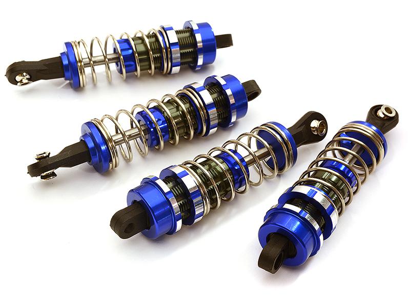 C25984BLUE Billet Machined Shock Set (4) for Tamiya Scale Off-Road CC01 (L=71mm) - Image 1