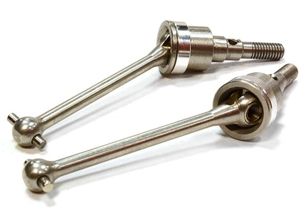 C25986SILVER Billet Machined Hardened Universal Shafts for Tamiya Scale Off-Road CC01 - Image 1