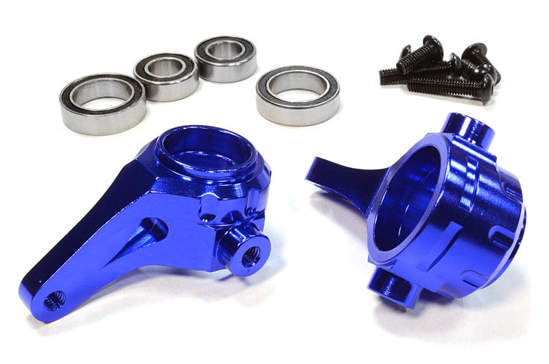 C25992BLUE Billet Machined Steering Blocks for Tamiya Scale Off-Road CC01 (Req. #C25987) - Image 1