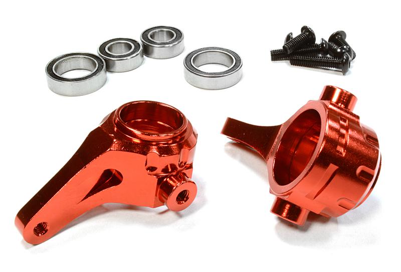 C25992RED Billet Machined Steering Blocks for Tamiya Scale Off-Road CC01 (Req. #C25987) - Image 1