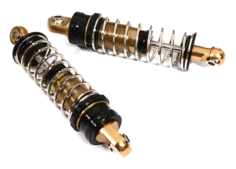 C26022BLACK Realistic Off-Road Shock (2) for 1/10 Scale w/16mm O.D. Square Spring (L=70mm) - Image 1