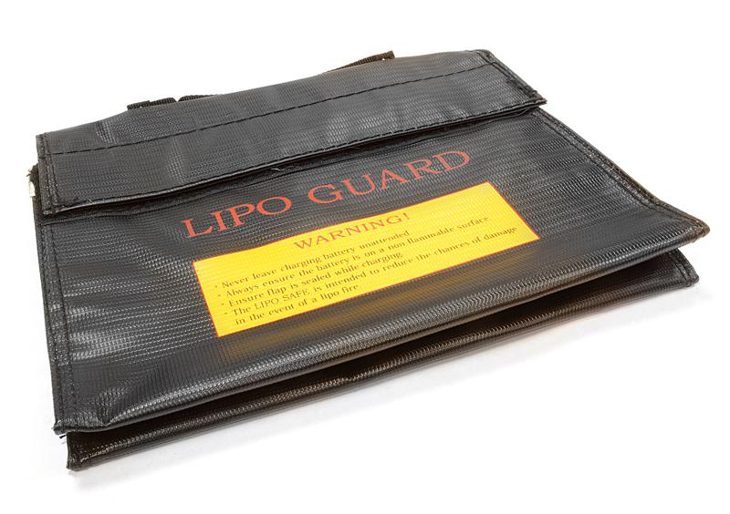 C26047BLACK LiPo Guard Large Battery Bag (240x180x60mm) for Charging and Storage - Image 1