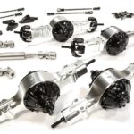 Billet Machined 8X8 4WS Type 813 Axle Set (4) for Custom 1/14 Heavy Truck