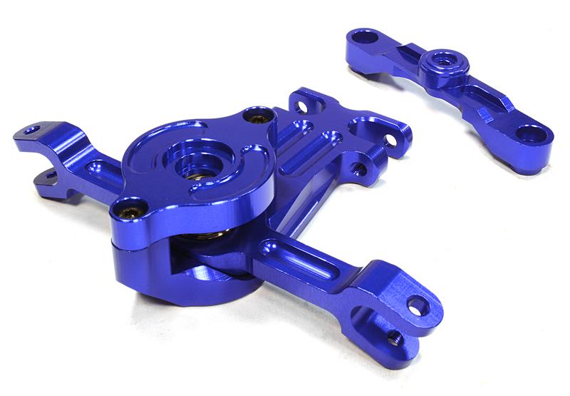 C26054BLUE Billet Machined Steering Bellcrank for Traxxas 1/10 Scale Summit 4WD - Image 1