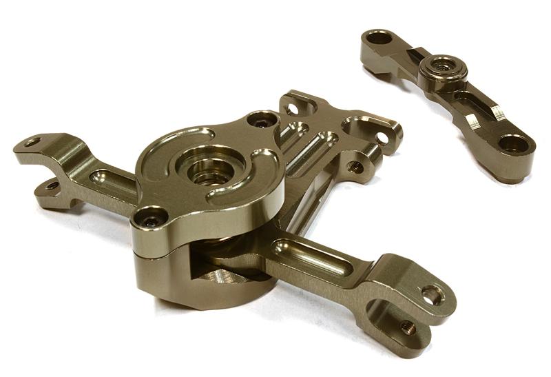 C26054GREY Billet Machined Steering Bellcrank for Traxxas 1/10 Scale Summit 4WD - Image 1