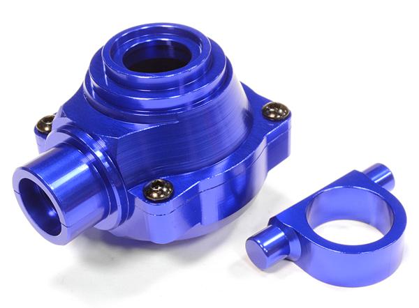 C26061BLUE Billet Machined Front or Rear Gear Case w/ Collar for 1/10 E-Maxx Brushless - Image 1